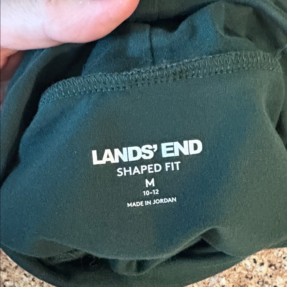 Lands' End Forest Green Shaped Fit Turtleneck - Picture 5 of 5